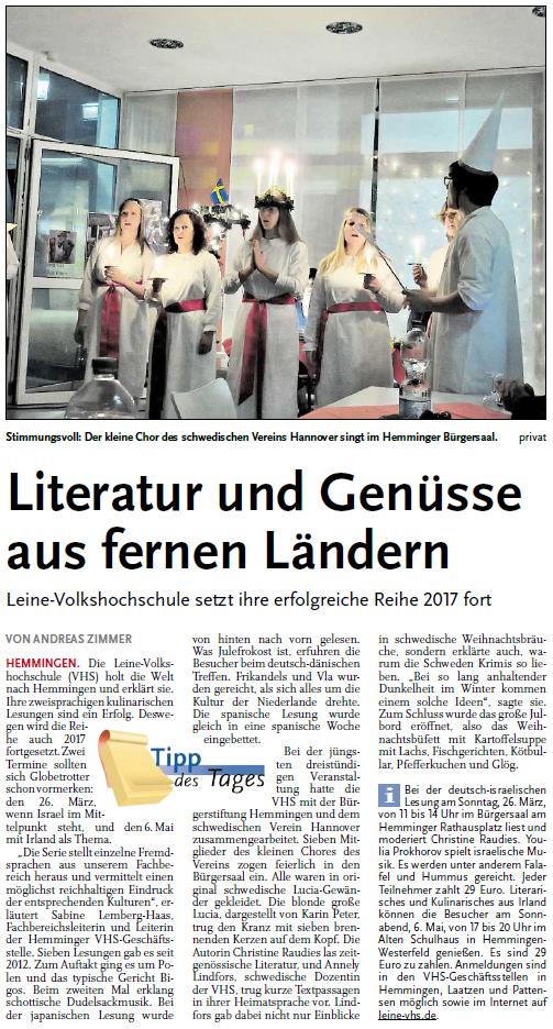 Leine-Nachrichten vom 3. Dezember 2016 � HAZ