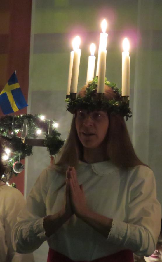 Die Lucia: Karin Peter vom schwedischen Verein Hannover � Wolfgang Sander