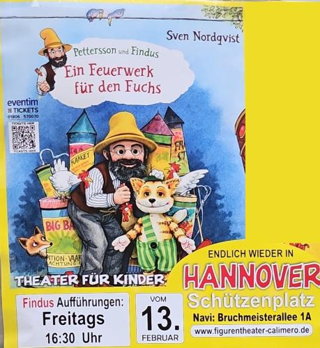 Pettersson und Findus "Ein Feuerwerk für den Fuchs" © Figurentheater Calimero