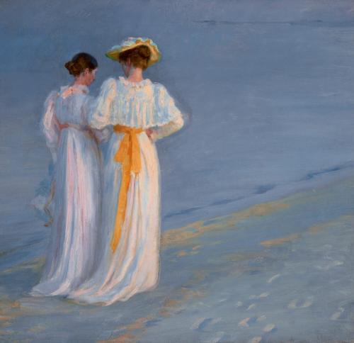 Peder Severin Kr�yer, Anna Ancher und Marie Kr�yer am Strand von Skagen, 1893, �l auf Leinwand, Museum Kunst der Westk�ste, Alkersum F�hr, Dauerleihgabe Collection Broere Charitable Foundation